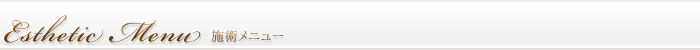 Esthetic Menu �{�p���j���[